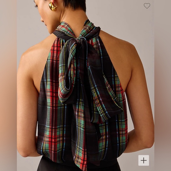 J Crew plaid halter top EUC SZ 6 - Picture 4 of 7